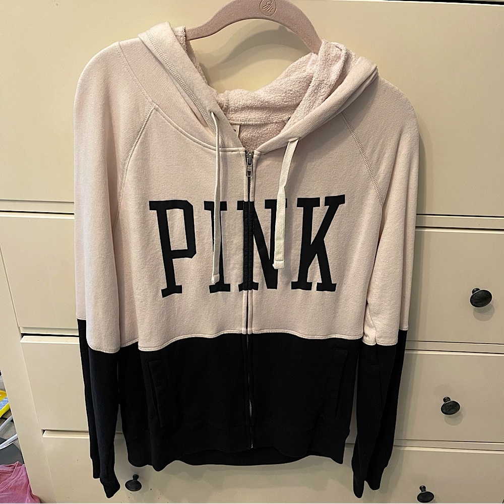 Victoria’s Secret PINK Colorblock Zip-Up Hoodie